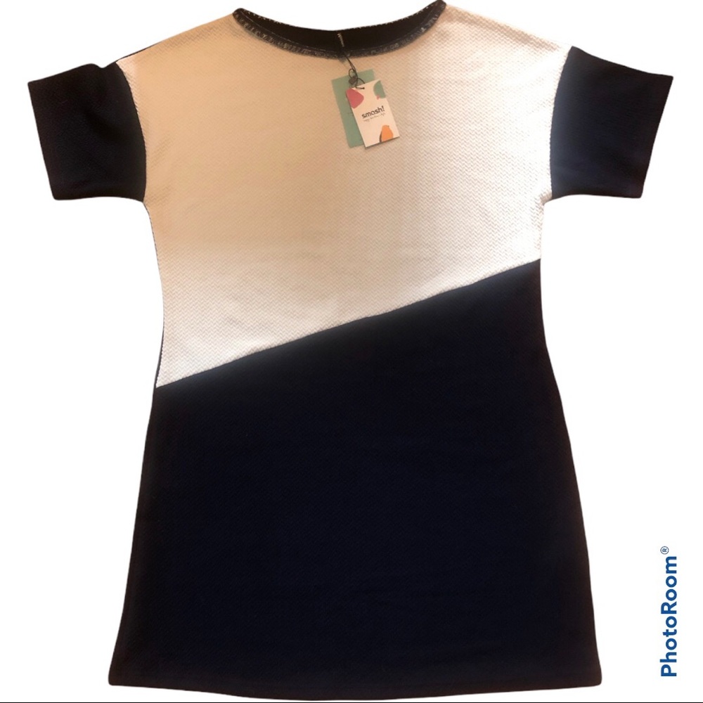 NWT Navy and white dress, Sz L - Picture 12 of 12